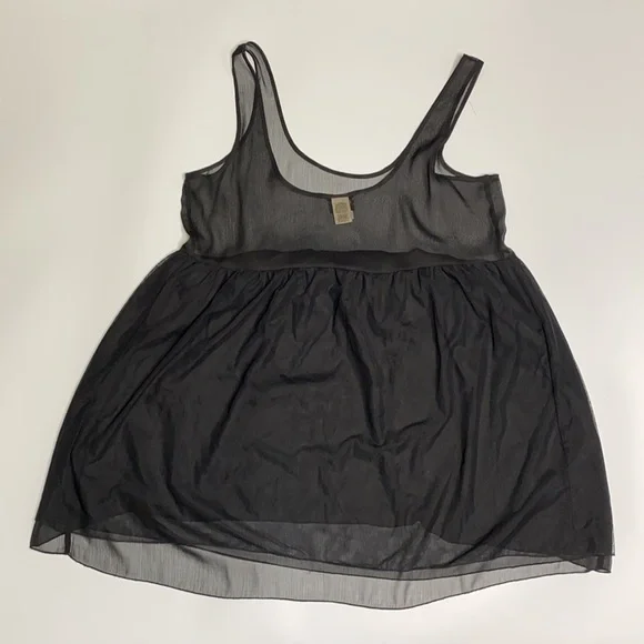 Intimately Free People Black Shear Layered Top Large - Picture 2 of 9